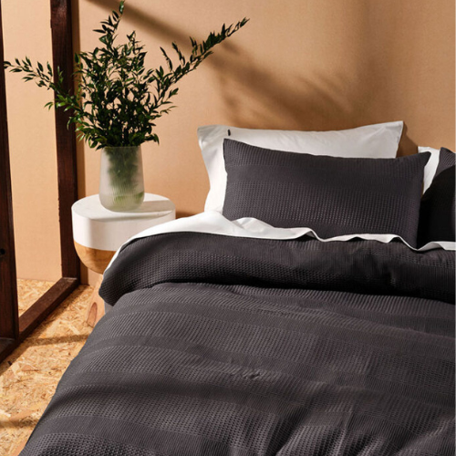 Duvet Cover • Textured • Derry • 100% Pure Cotton Waffle Weave - Image 2