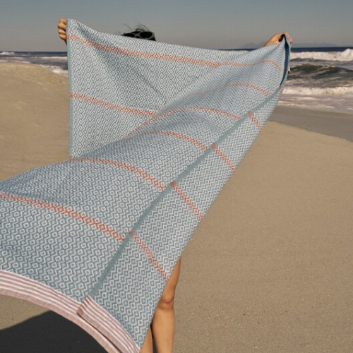 Beach Towel • Geometric • Flat Weave • 100% Cotton - Image 7