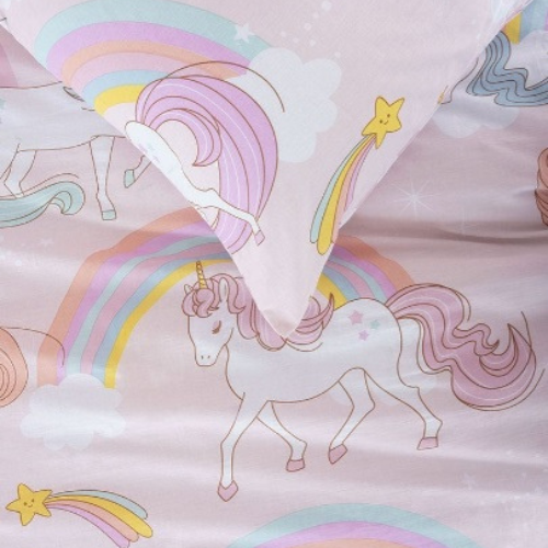 Kids Duvet Cover • Printed • Rainbow Unicorn • 100% Cotton - Image 2