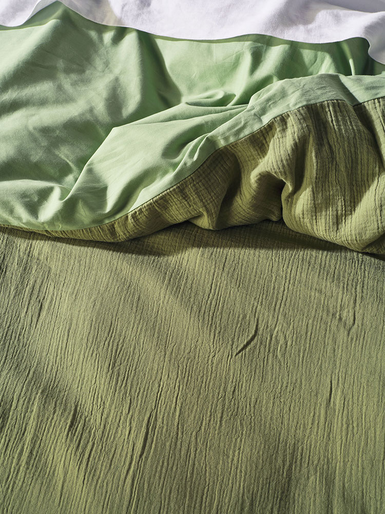 Duvet Cover • Monochrome • Galene Moss • 100% Cotton Voil - Image 2